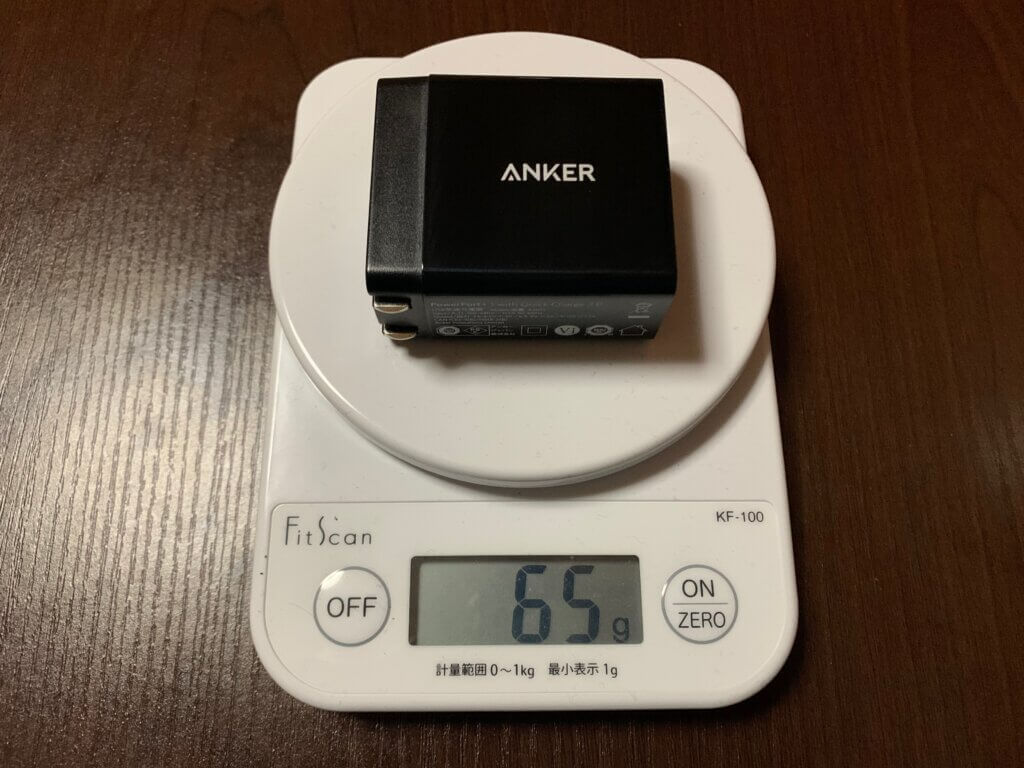 Anker PowerPort+ 1 重量